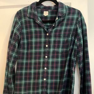 J Crew Tartan Plaid flannel button down